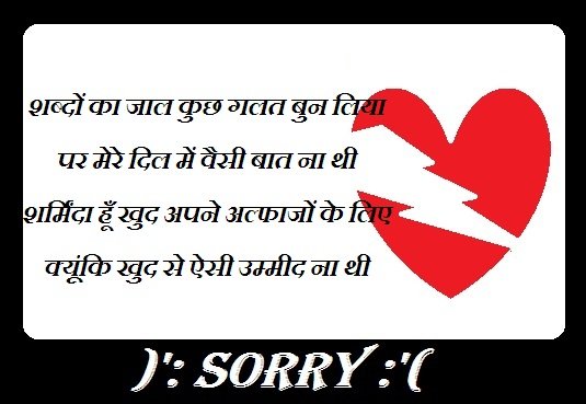 Sorry Hindi Shayari For Boyfriends
